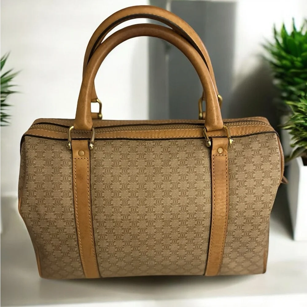 Celine champagne Macadem Triomphe Boston Mini Bag - Picture 3 of 16